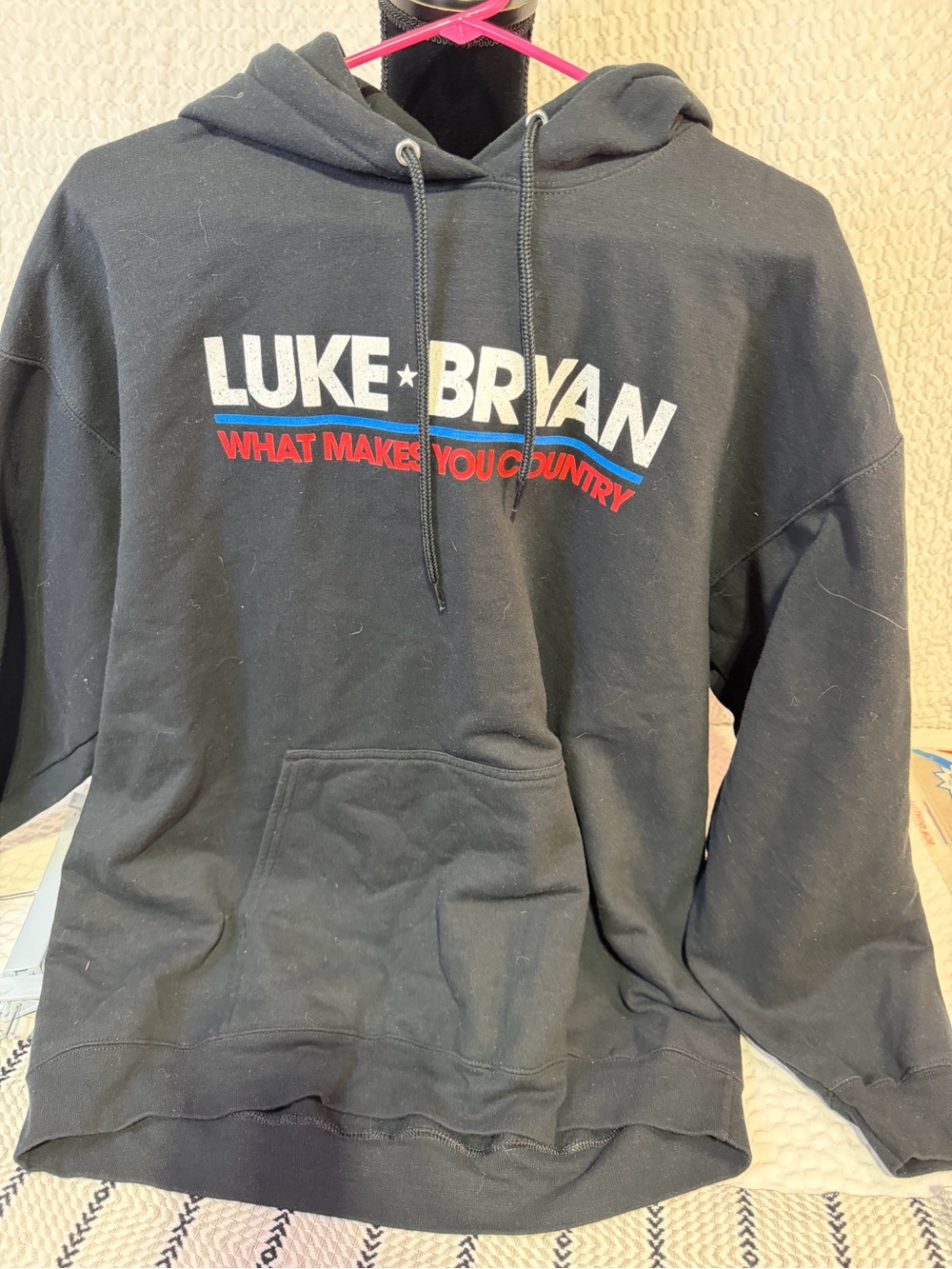 Black Hooded Sweatshirt - 'What Makes You Country'